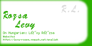 rozsa levy business card